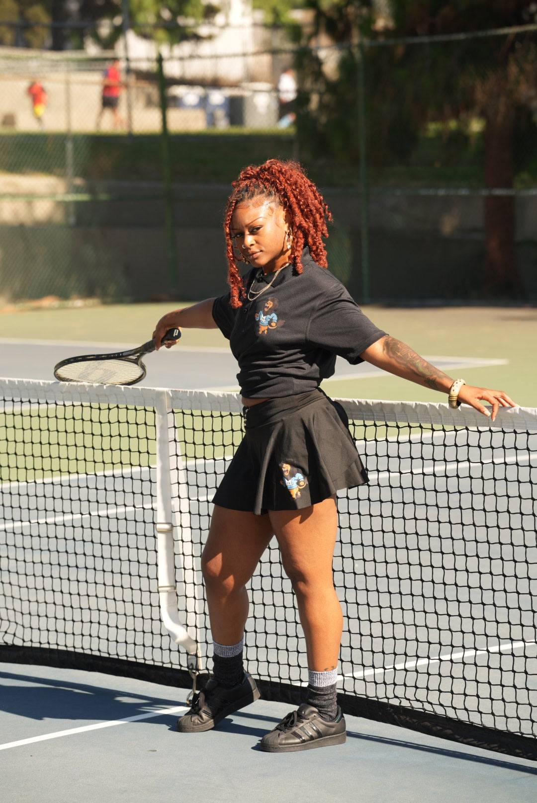 ladies tennis gear Women's tennis set black – mackland